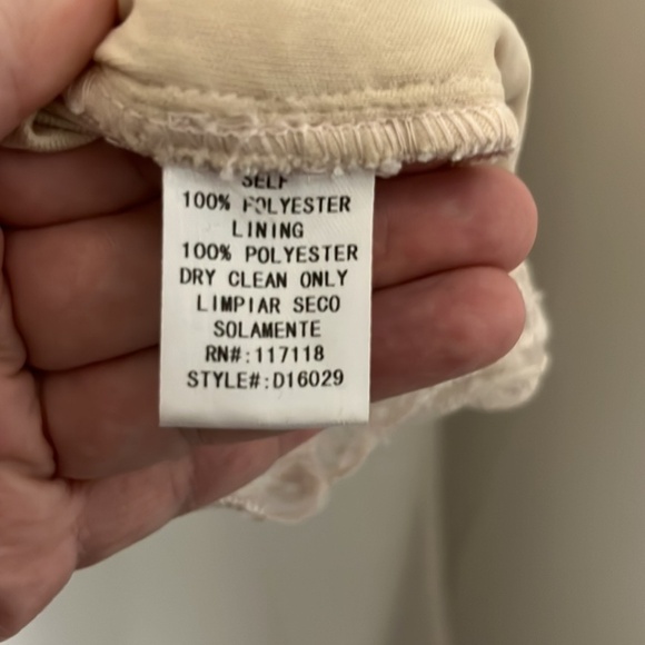 Soieblu Pink Lace Sleeveless Dress with Nude Underlay a175 - Picture 7 of 7